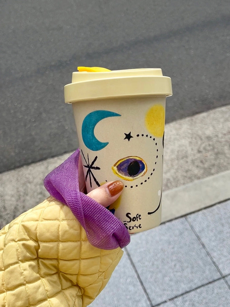 Creative Doodle Bamboo Fiber Cup