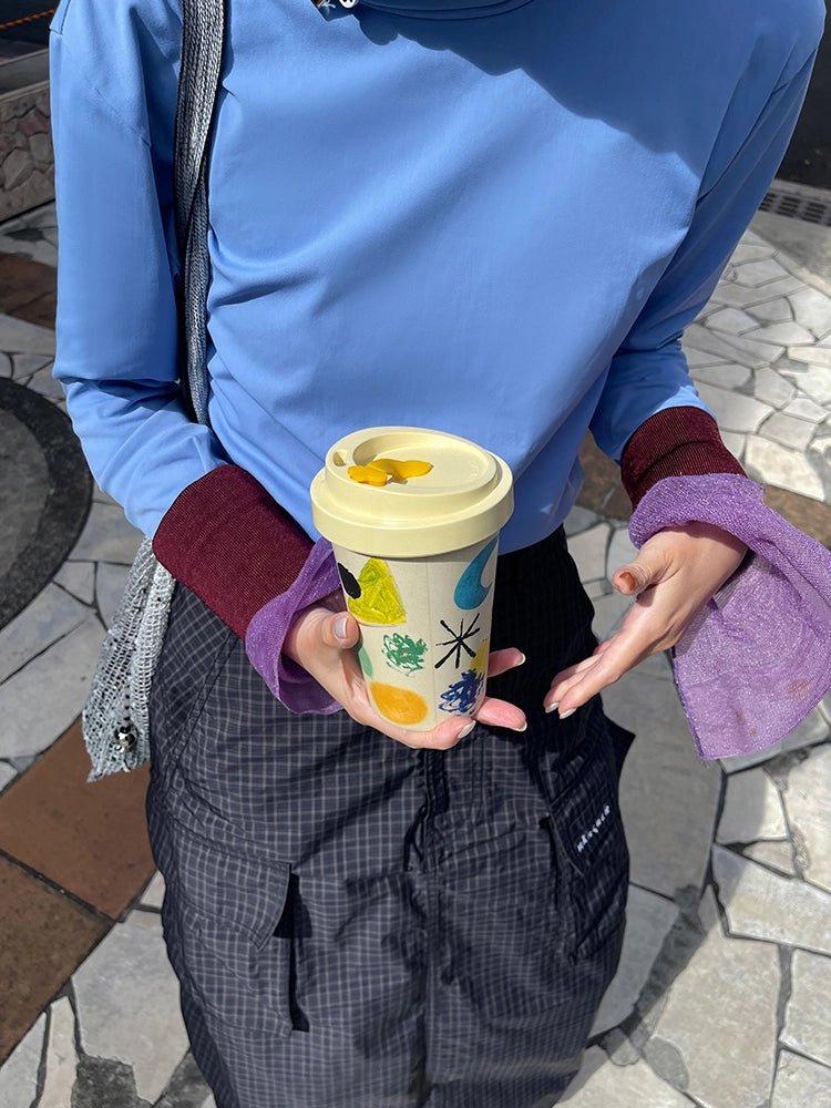 Creative Doodle Bamboo Fiber Cup