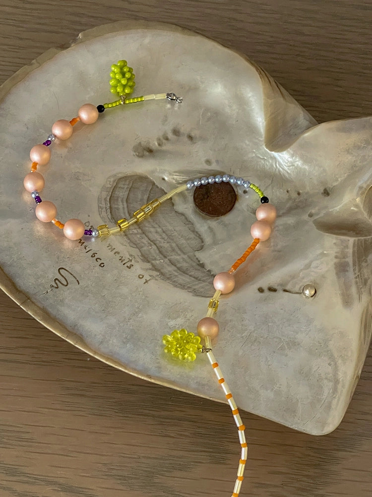Sorbet Grape Beaded Necklace