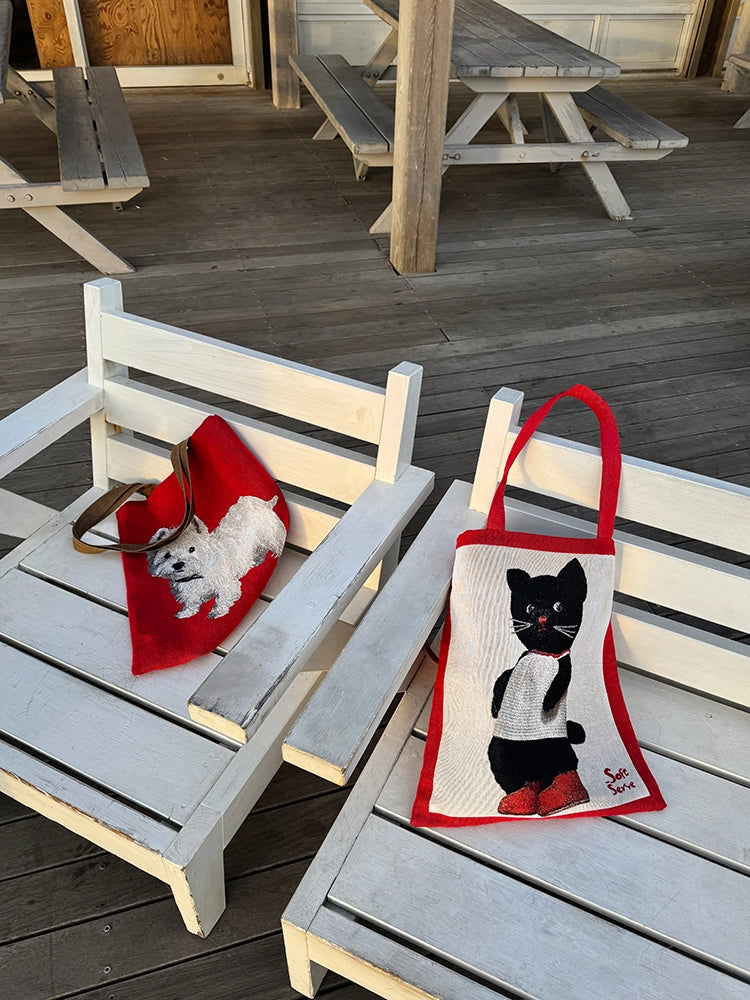 Cute Kitten or Puppy Shoulder Bag