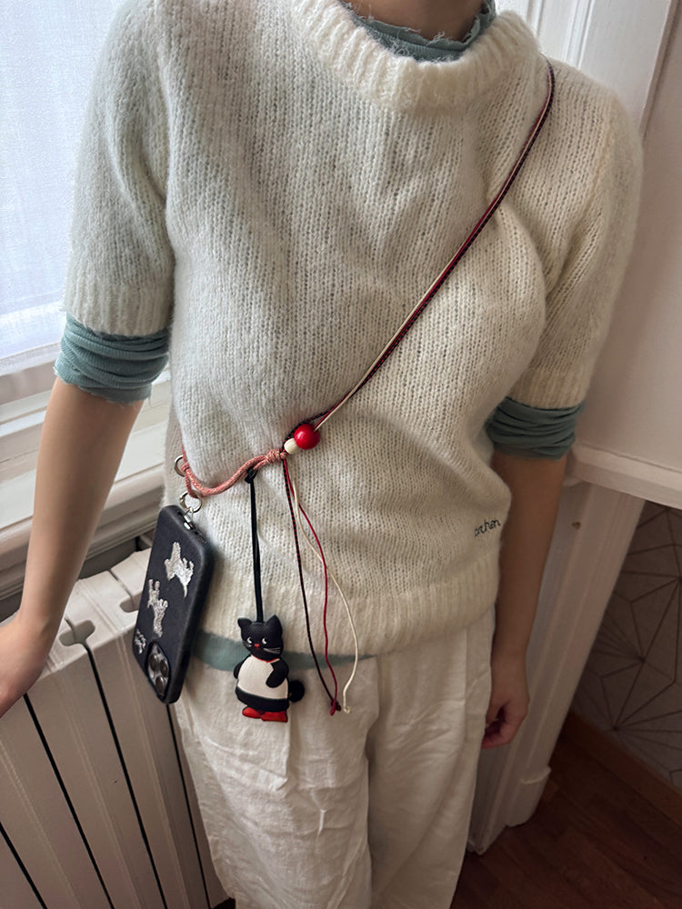 The Little Black Cat Phone Chain