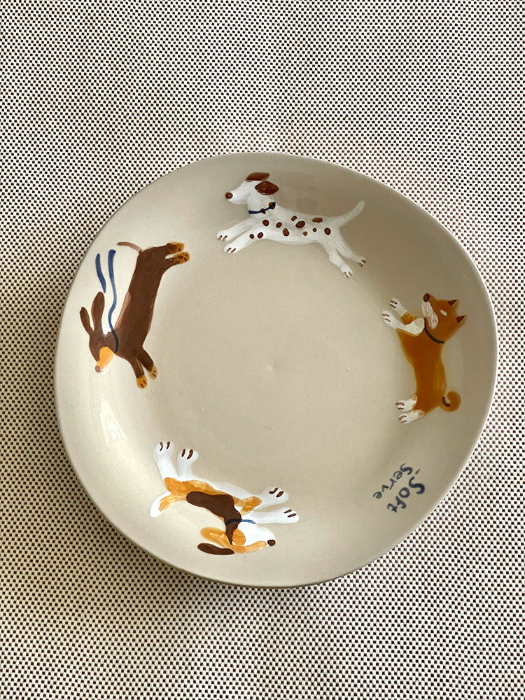 Running Puppies Plate