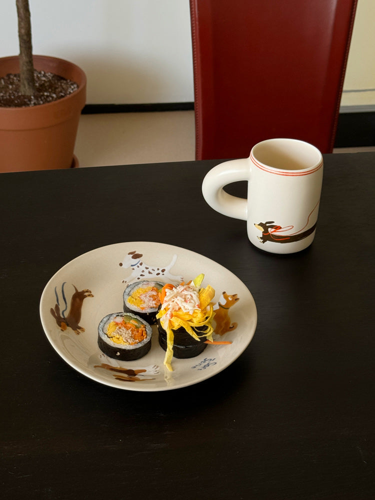 Running Puppies Plate