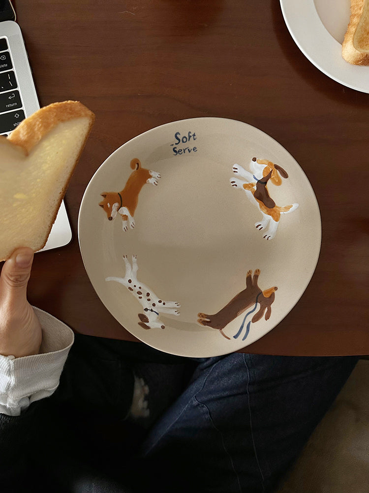 Running Puppies Plate