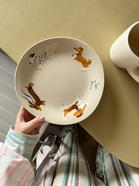 Running Puppies Plate