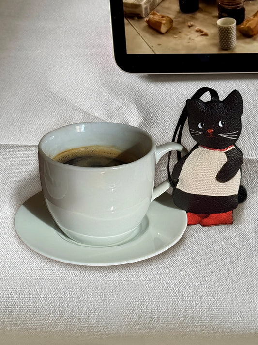 “Cat & Apple” Double-Sided Charm