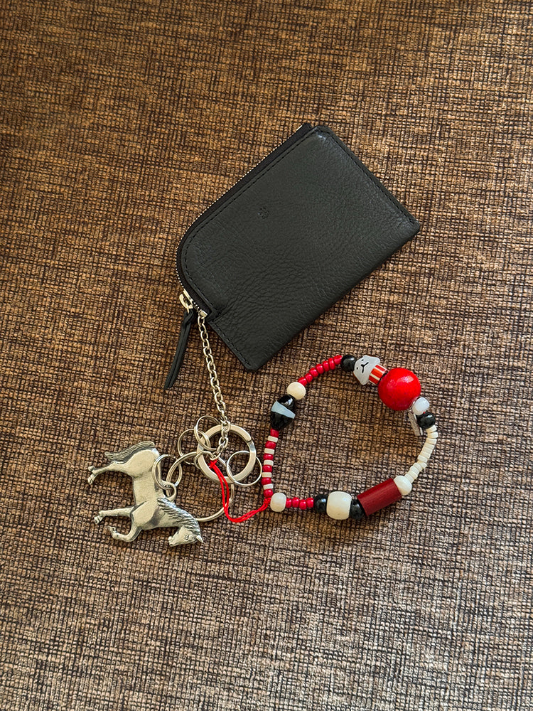 Happy Puppy Beaded Phone Charm