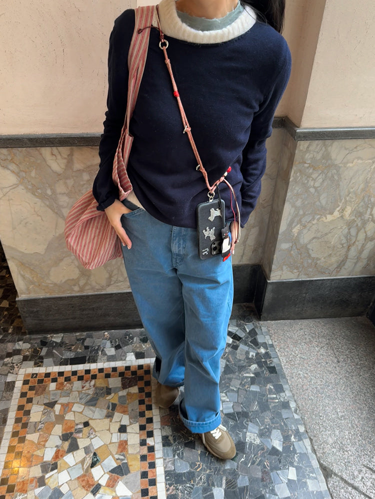 The Little Black Cat Or Apple Phone Chain