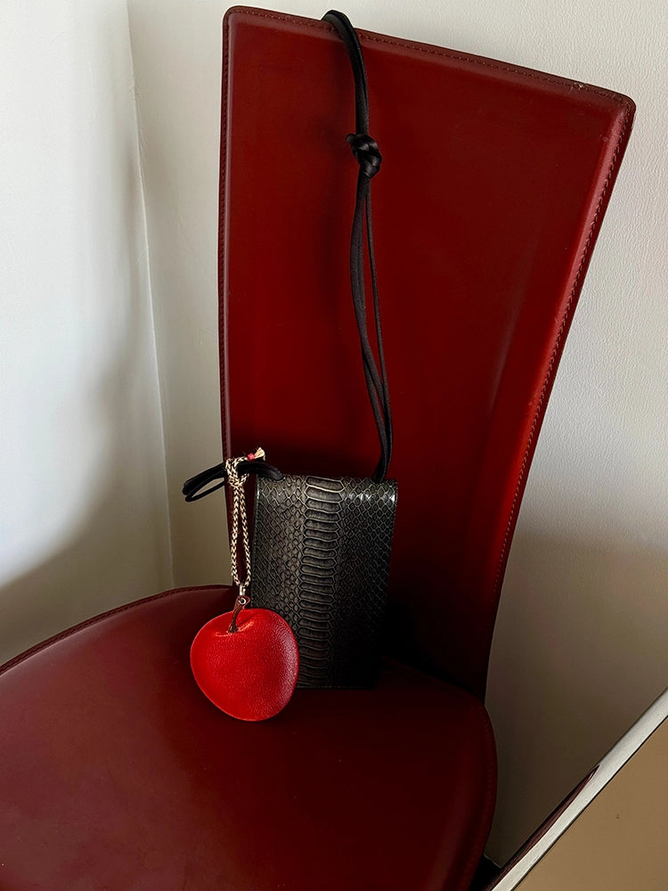 The Little Black Cat Or Apple Phone Chain