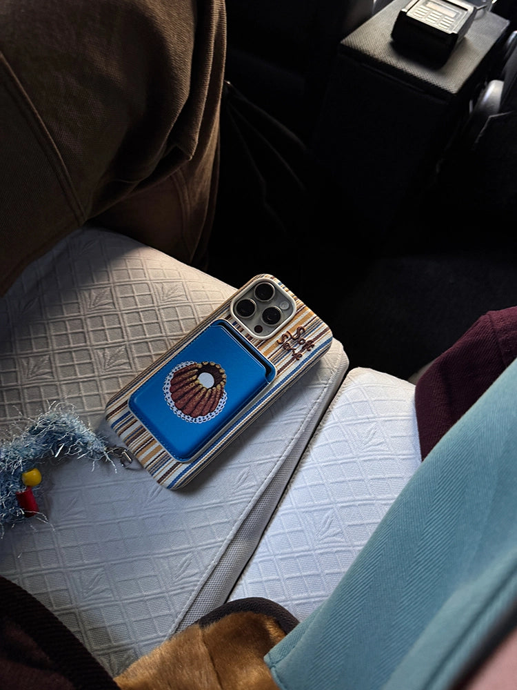 Forest Pocket Embroidery Phone Case + Card Holder