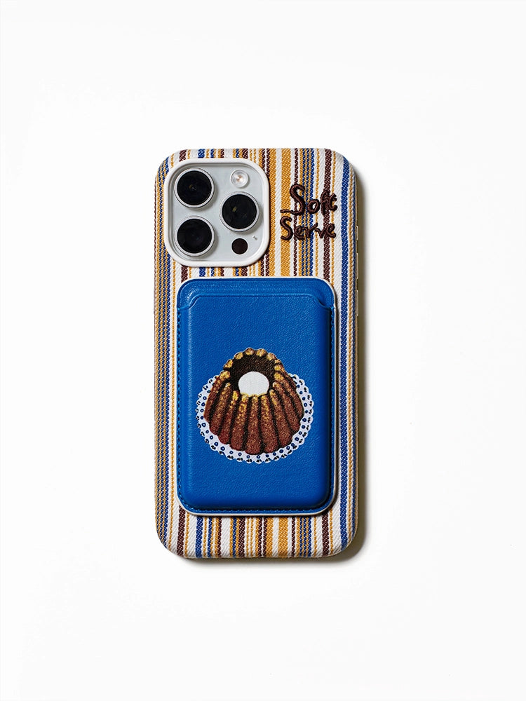 Forest Pocket Embroidery Phone Case + Card Holder