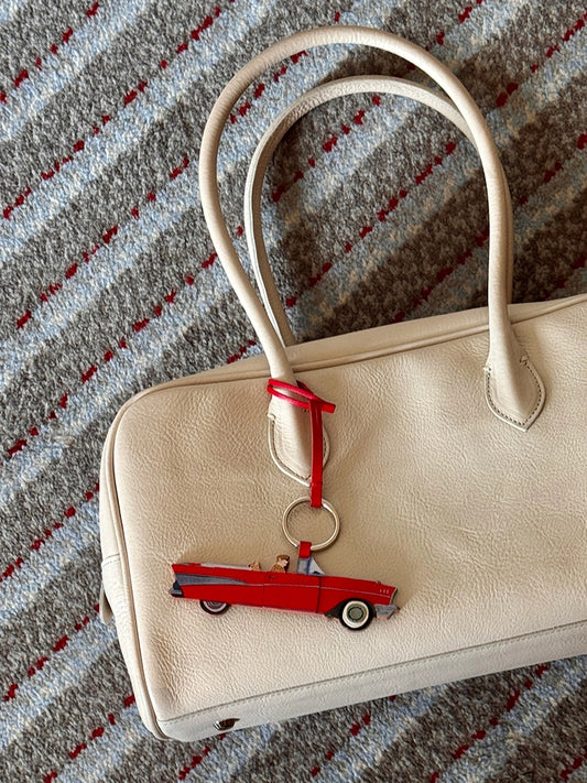 Road Trip Retro Car Leather Charm