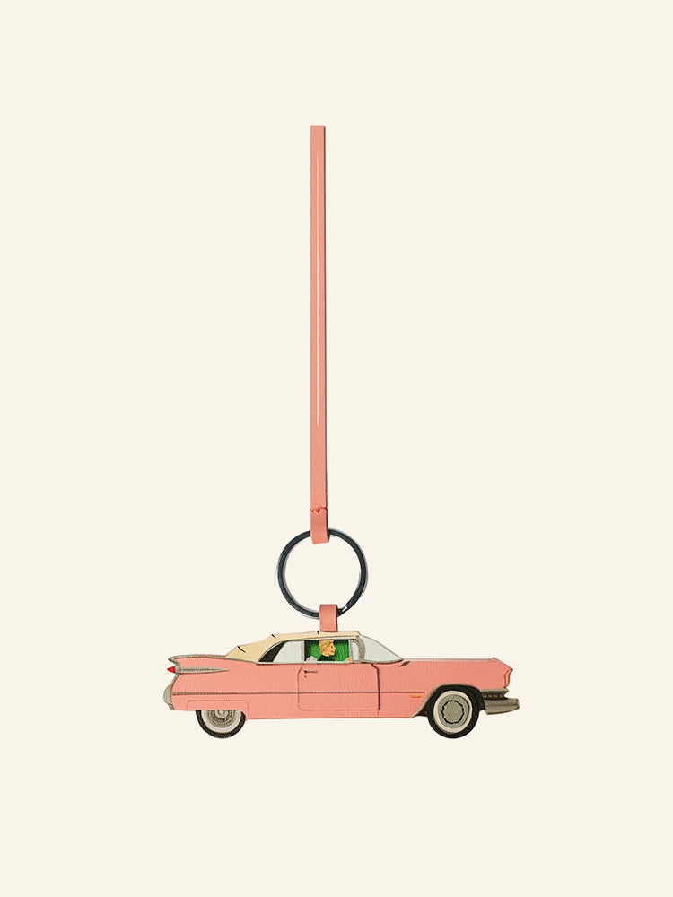 Road Trip Retro Car Leather Charm