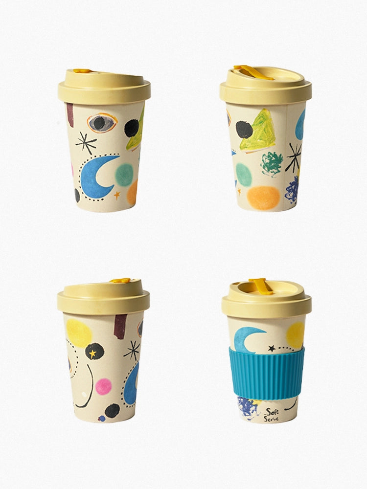 Creative Doodle Bamboo Fiber Cup