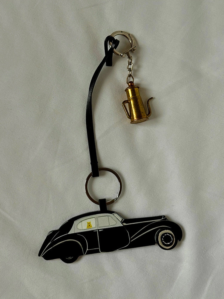 Road Trip Retro Car Leather Charm