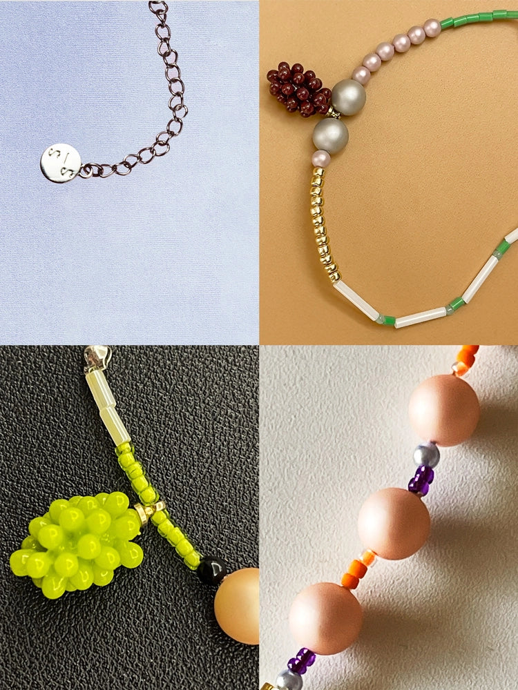Sorbet Grape Beaded Necklace