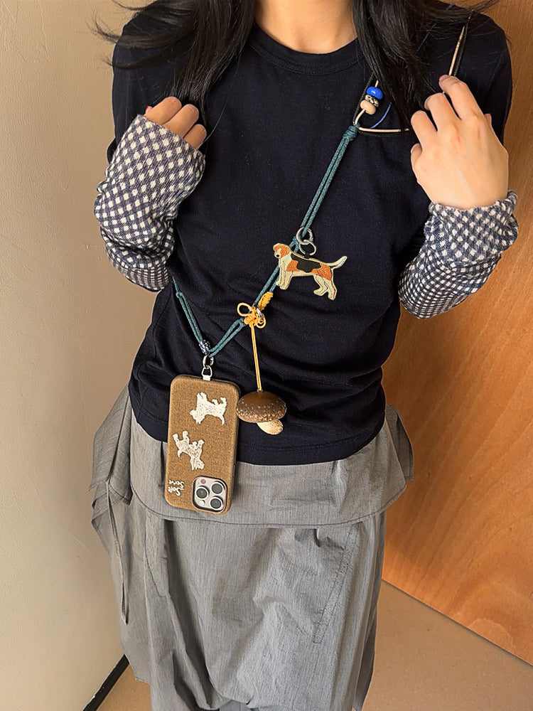 The Puppy&Red House Phone Chain