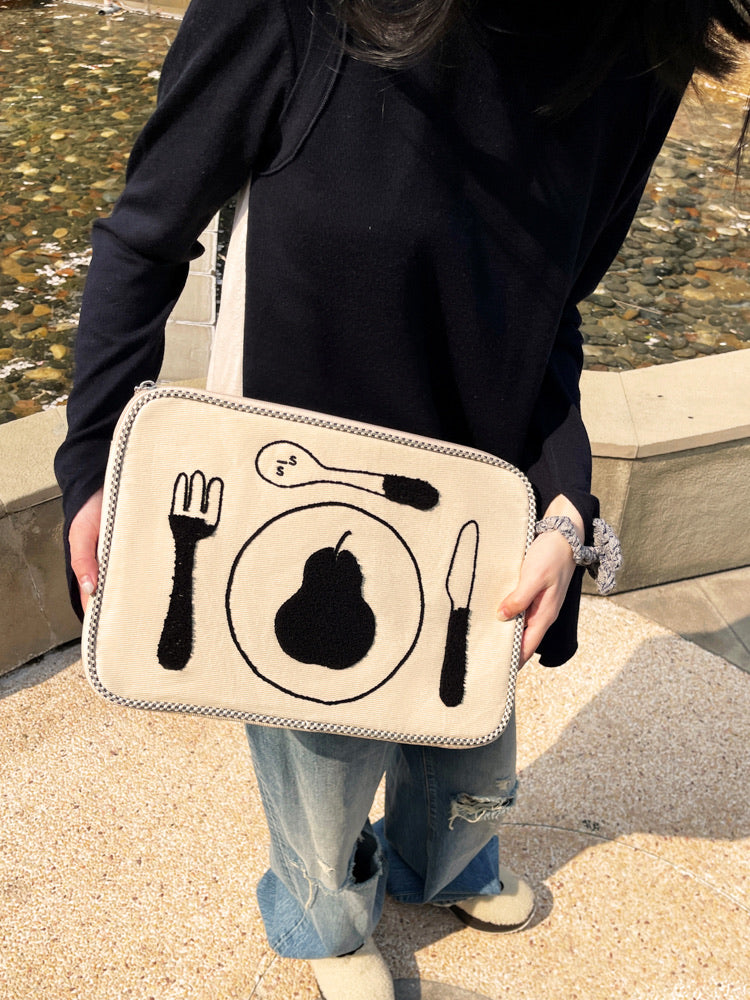 Pear Placemat Laptop Messenger Bag