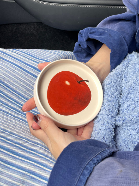 Red Apple Ceramic Small Plate