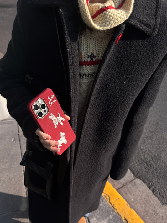 Red & Purple Puppy Phone Case