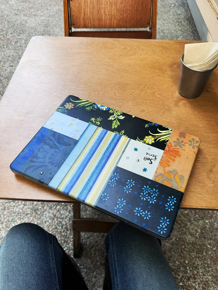 Satin Floral Patchwork Laptop Case