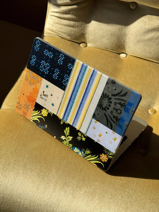 Satin Floral Patchwork Laptop Case