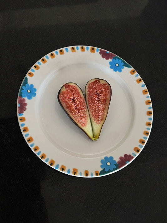 Hand-Painted Ceramic Plate - Charming Floral Art for Display & Serve