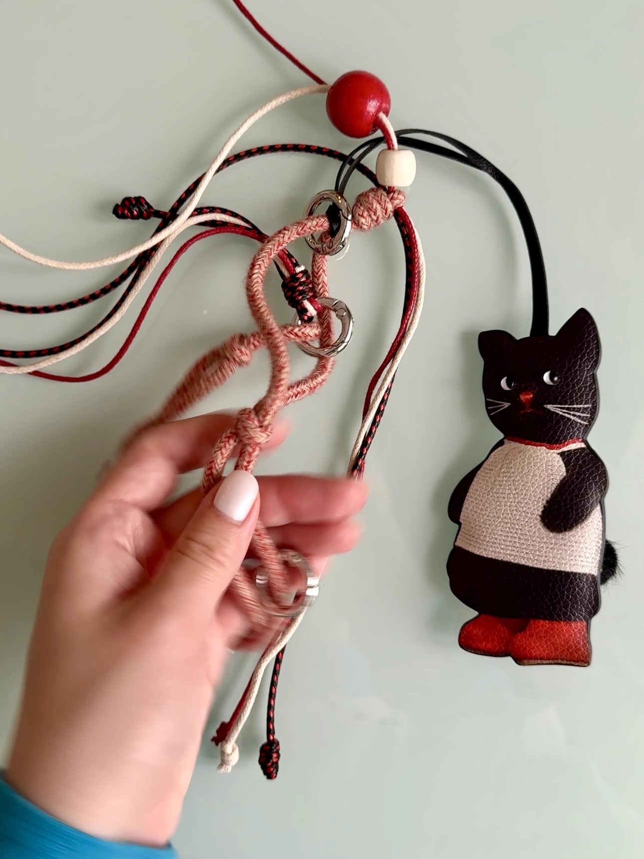 The Little Black Cat Phone Chain