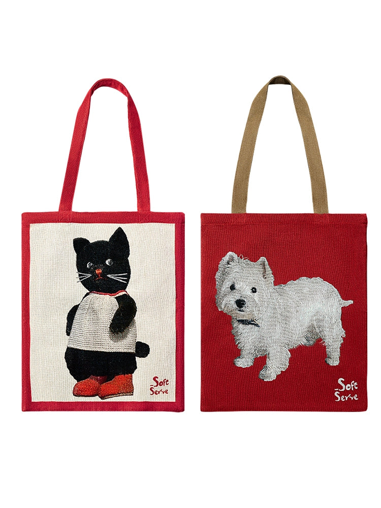 Cute Kitten or Puppy Shoulder Bag