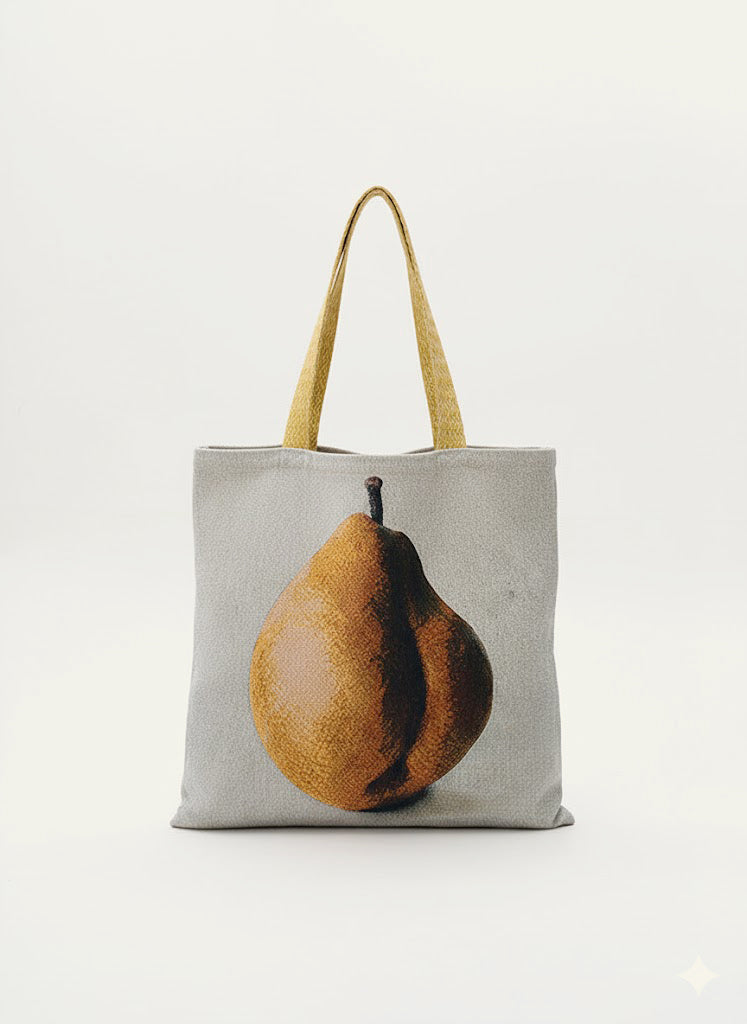 Pear and Grapes Oil Painting Shoulder Bag