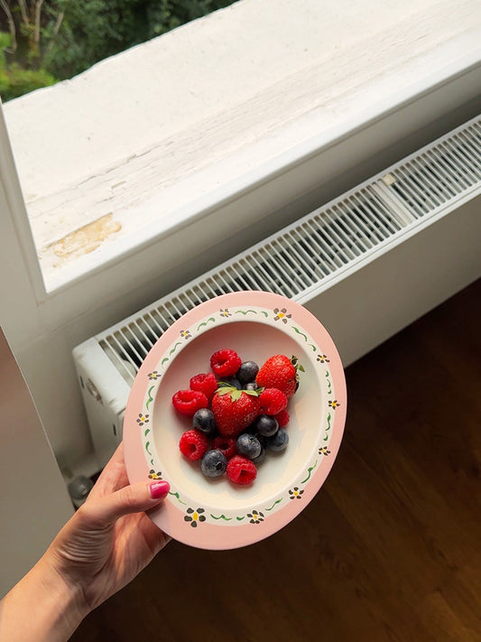 Vintage Floral Bamboo Fiber Bowl