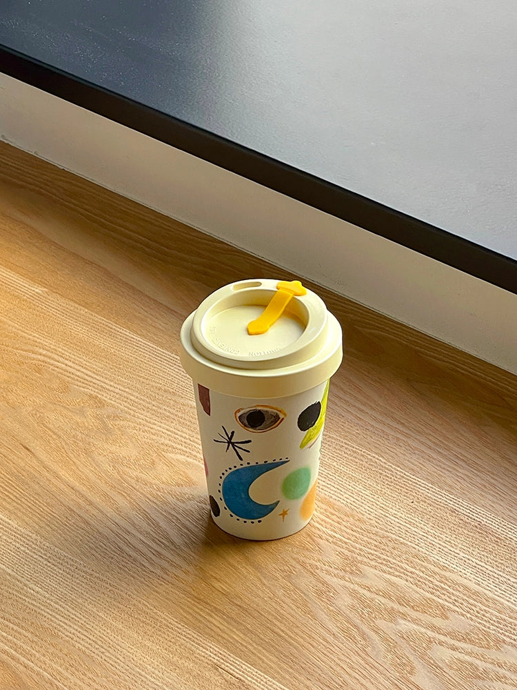 Creative Doodle Bamboo Fiber Cup
