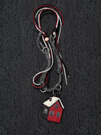 The Puppy & Red House Phone Strap