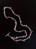 The Berry&Silver Color Dots Twists Phone Strap