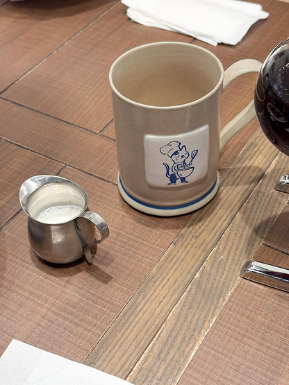 A Cupful of Joy - Hand-Painted Kitty Chef Ceramic Mug by SoftServe