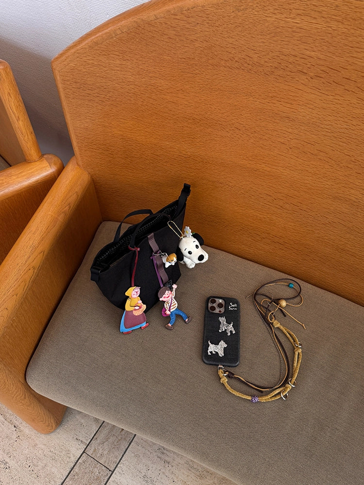 Magic Puppet Town Double-Sided 3D Leather Pendant