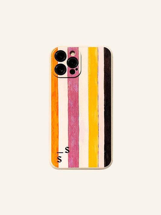 Pink and Orange Striples Phone Case