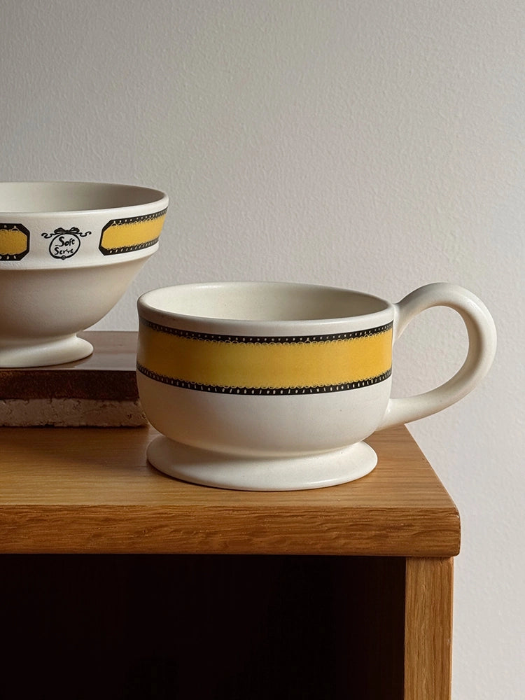 The “Buttercream Ribbon” Mug – A Cozy, All-Day Ceramic Cup