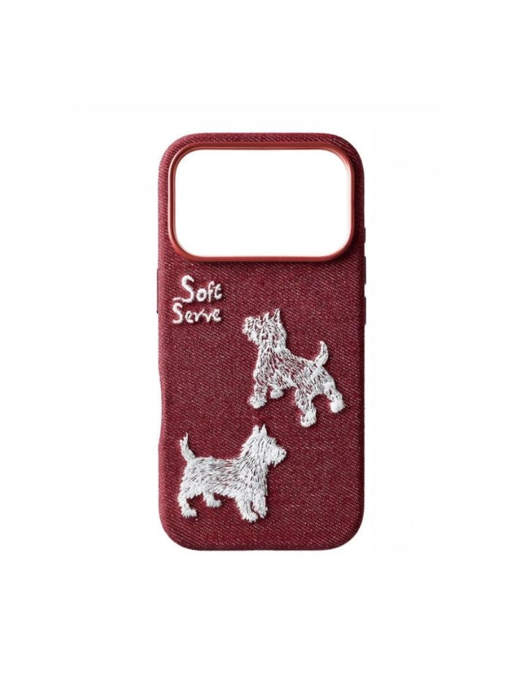 Red & Purple Puppy Phone Case