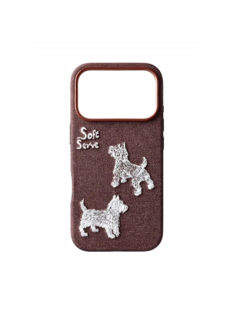 Red & Purple Puppy Phone Case