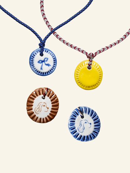 Ceramic Photo Frame Necklace