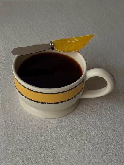 The “Buttercream Ribbon” Mug – A Cozy, All-Day Ceramic Cup