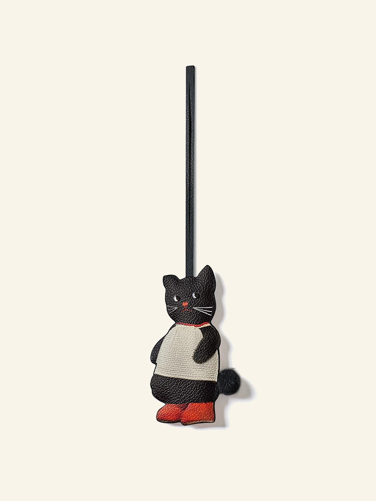 “Cat & Apple” Double-Sided Charm