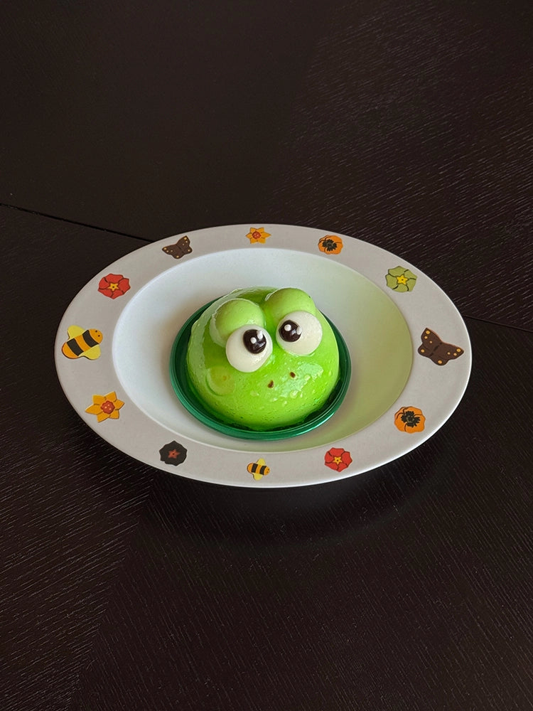 Butterfly and Snail Bamboo Fiber Bowl