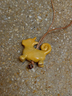 Adjustable Ceramic Necklace with Sweet Hand-Painted Animals – by x chunmei