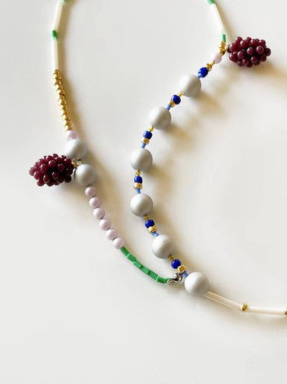 Sorbet Grape Beaded Necklace