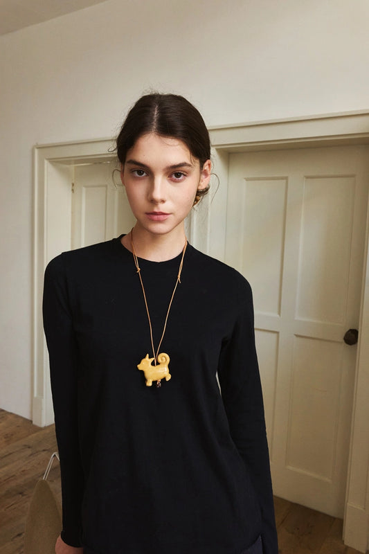 Adjustable Ceramic Necklace with Sweet Hand-Painted Animals – by x chunmei