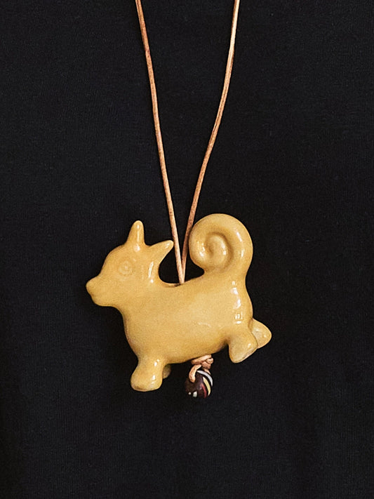 Adjustable Ceramic Necklace with Sweet Hand-Painted Animals – by x chunmei