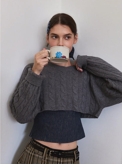 Hand-Painted Floral Art Ceramic Mug & Plate