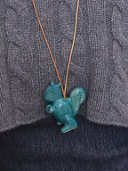 Adjustable Ceramic Necklace with Sweet Hand-Painted Animals – by x chunmei